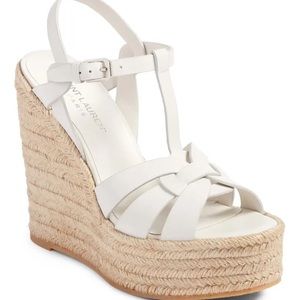 Saint Laurent Tribute platform espadrille wedges